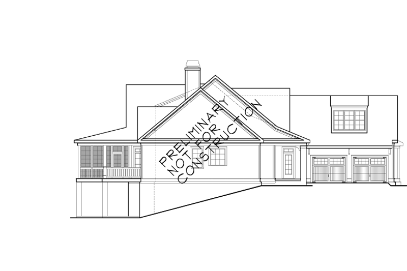 House Blueprint - Exterior - Other Elevation for Colonial House Plan #927-945 - 3 bed, 3.5 bath