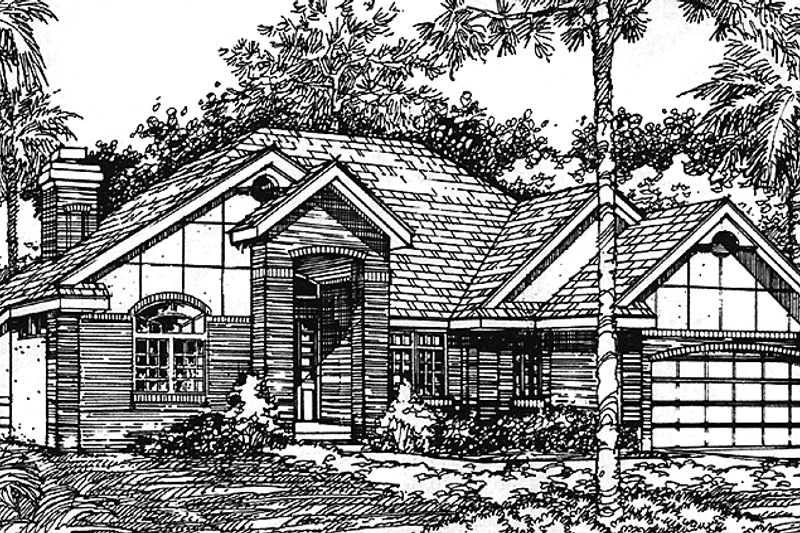 Home Plan - Prairie Exterior - Front Elevation Plan #320-1071
