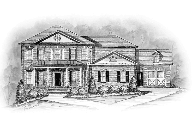 Home Plan - Classical Exterior - Front Elevation Plan #54-215