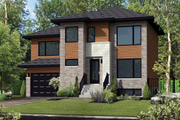 Contemporary Style House Plan - 3 Beds 1 Baths 1546 Sq/Ft Plan #25-4281 