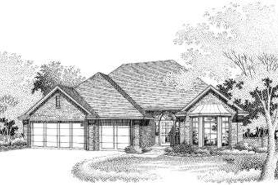 Exterior - Front Elevation for European House Plan #310-183 - 4 bed, 2 bath