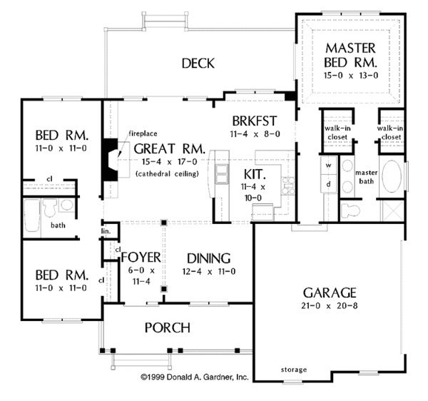 House Design - Cottage Floor Plan - Main Floor Plan #929-433