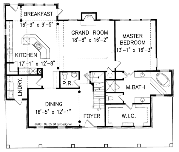 Architectural House Design - Classical Floor Plan - Main Floor Plan #54-194