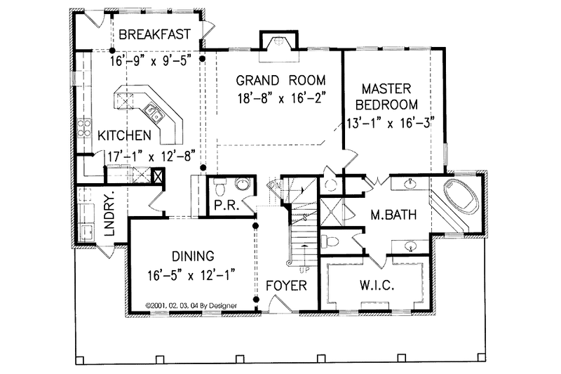 Home Plan - Floor Plan - Main Floor for Classical House Plan #54-194 - 5 bed, 3.5 bath