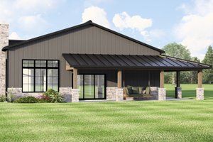 Exterior - Other Elevation for Ranch House Plan #1064-407 - 2 bed, 2 bath