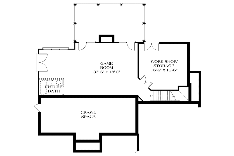 Home Plan - Floor Plan - Lower Floor for Traditional House Plan #453-117 - 4 bed, 3.5 bath
