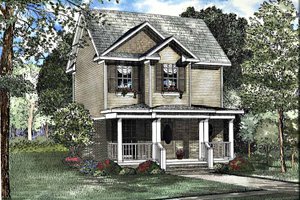 Country Exterior - Front Elevation Plan #17-3176