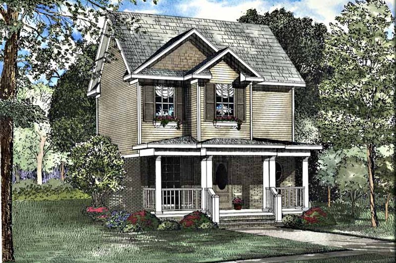 Architectural House Design - Country Exterior - Front Elevation Plan #17-3176