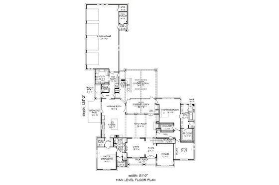 Floor Plan - Main Floor for Traditional House Plan #932-212 - 5 bed, 4.5 bath