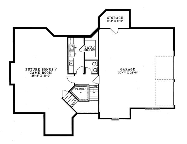 House Plan Design - Contemporary Floor Plan - Upper Floor Plan #17-2798