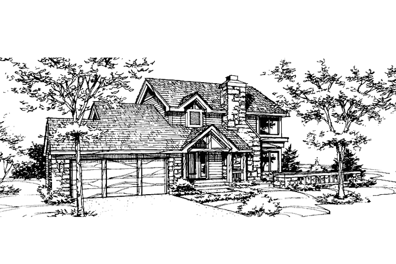 Architectural House Design - Craftsman Exterior - Front Elevation Plan #320-849