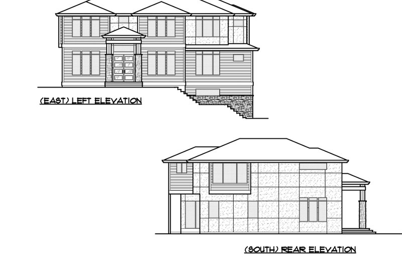 House Plan Design - Exterior - Other Elevation 2 for European House Plan #1066-74 - 5 bed, 4.5 bath