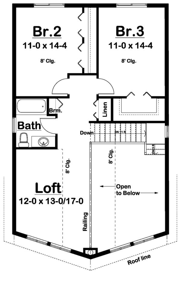 Architectural House Design - Country Floor Plan - Upper Floor Plan #126-223