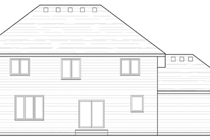 Architectural House Design - Exterior - Rear Elevation for Colonial House Plan #51-1001 - 3 bed, 2.5 bath