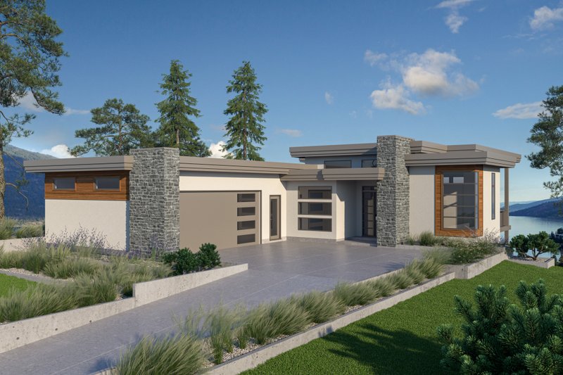 Modern Style House Plan - 2 Beds 2 Baths 1720 Sq/Ft Plan #1100-10