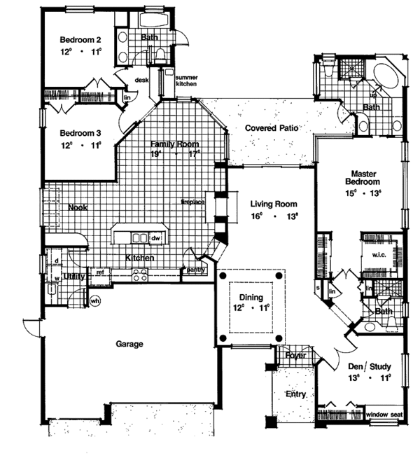 Dream House Plan - Mediterranean Floor Plan - Main Floor Plan #417-520