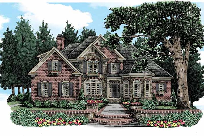 Architectural House Design - Country Exterior - Front Elevation Plan #927-366