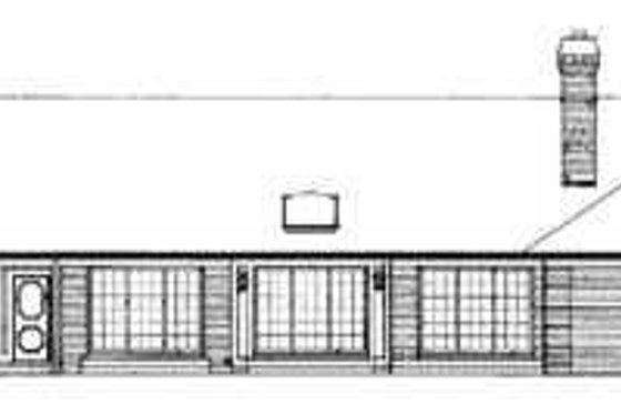 Exterior - Rear Elevation for Traditional House Plan #72-157 - 3 bed, 2.5 bath
