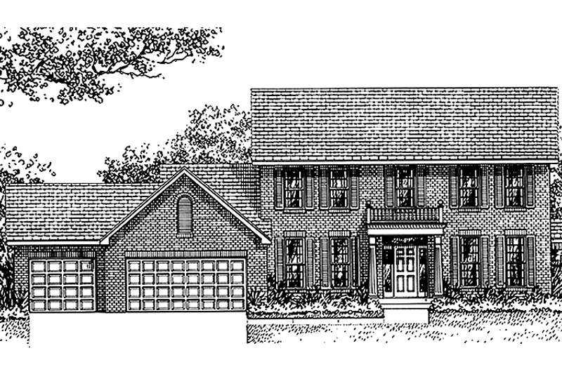 Home Plan - Exterior - Front Elevation 3 for Classical House Plan #51-750 - 4 bed, 2.5 bath