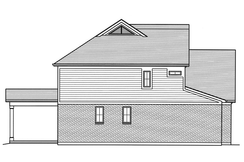 House Blueprint - Left Side Elevation