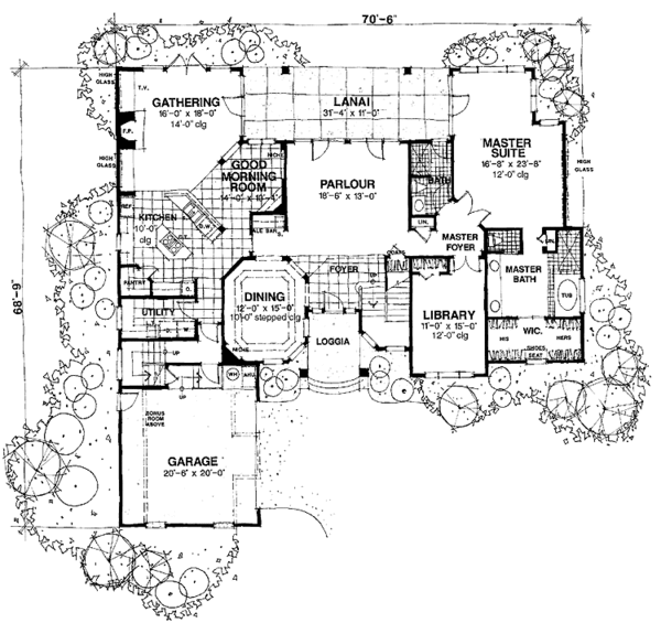 House Plan Design - Country Floor Plan - Main Floor Plan #1007-36