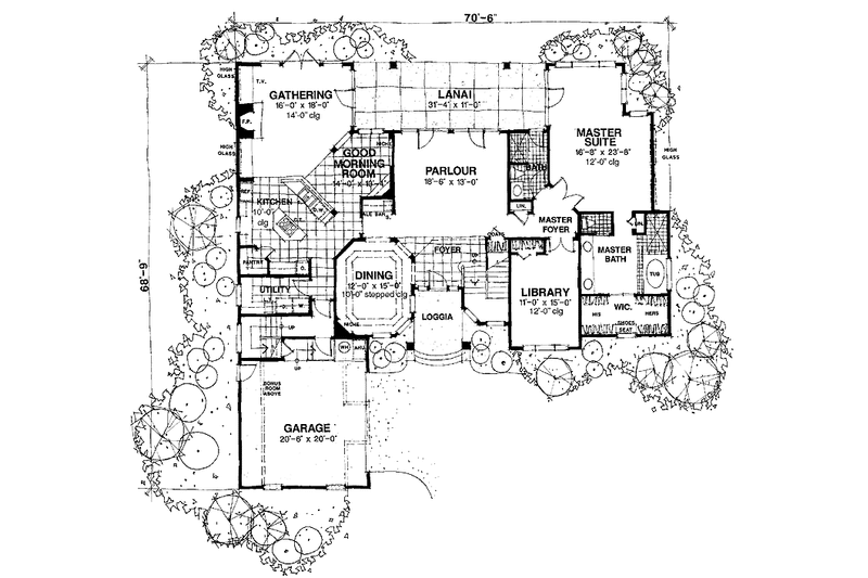 Home Plan - Floor Plan - Main Floor for Country House Plan #1007-36 - 3 bed, 3 bath