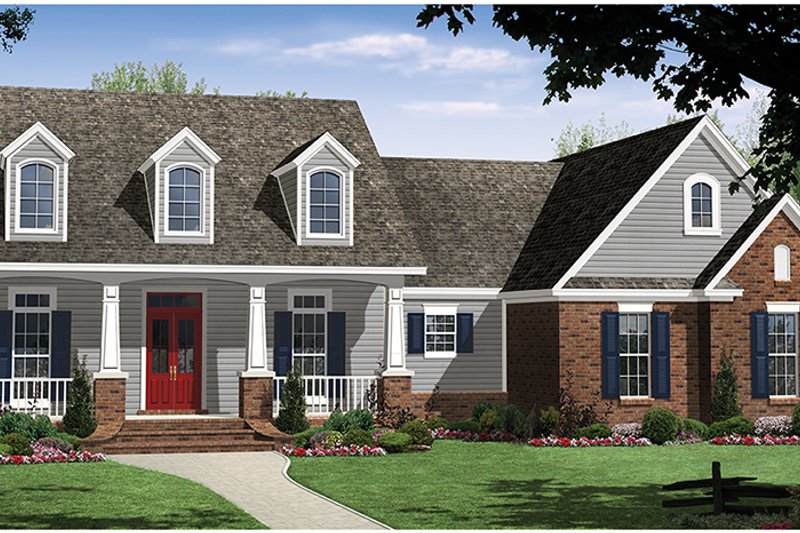 Home Plan - Exterior - Front Elevation 4 for Ranch House Plan #21-435 - 3 bed, 2 bath