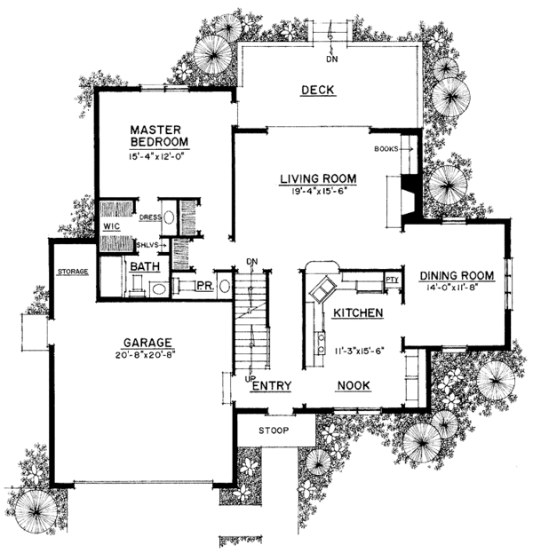 House Plan Design - Colonial Floor Plan - Main Floor Plan #1016-37