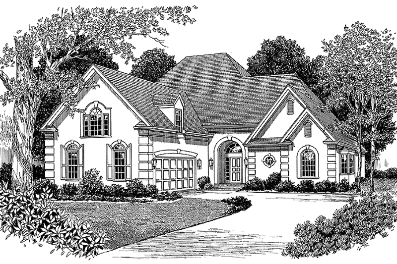Architectural House Design - Traditional Exterior - Front Elevation Plan #453-98