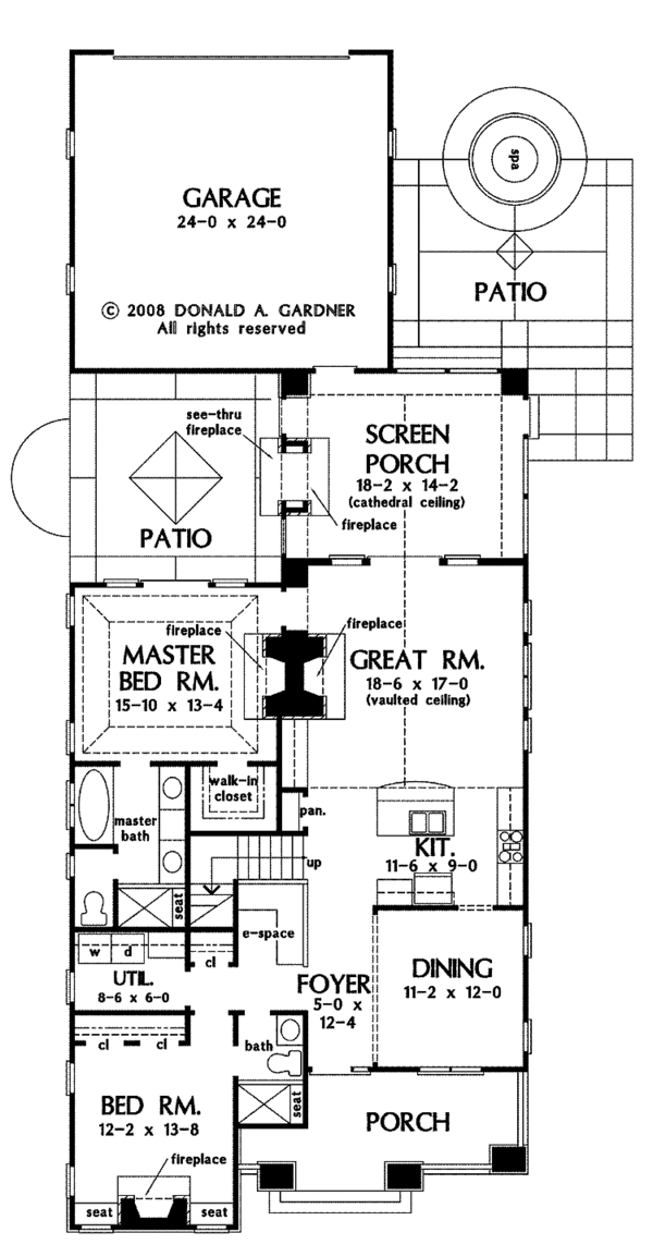 Craftsman Floor Plan - Main Floor Plan #929-847