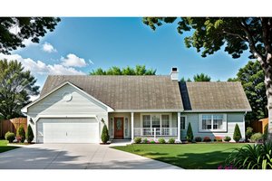 Ranch Exterior - Front Elevation Plan #58-123