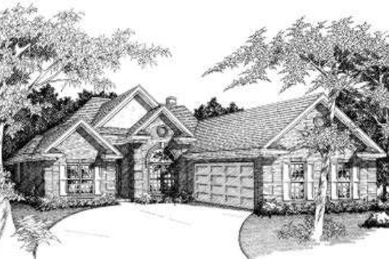 Exterior - Front Elevation for Southern House Plan #329-125 - 4 bed, 2 bath