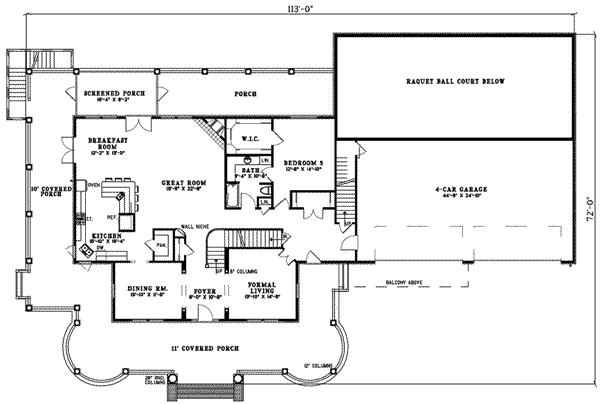 Dream House Plan - Floor Plan - Main Floor Plan #17-2098