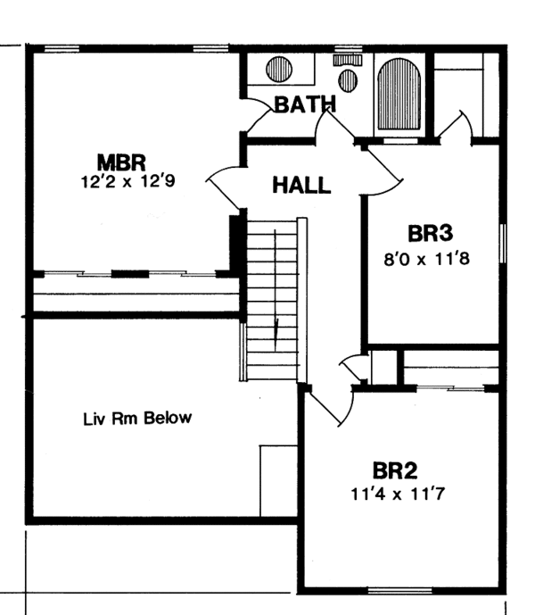 House Design - Country Floor Plan - Upper Floor Plan #316-198