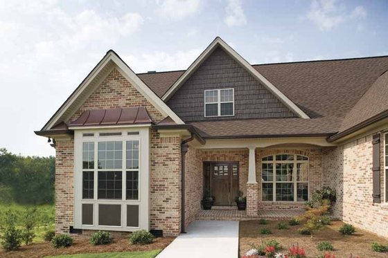 Exterior - Front Elevation 3 for Ranch House Plan #929-601 - 3 bed, 2 bath
