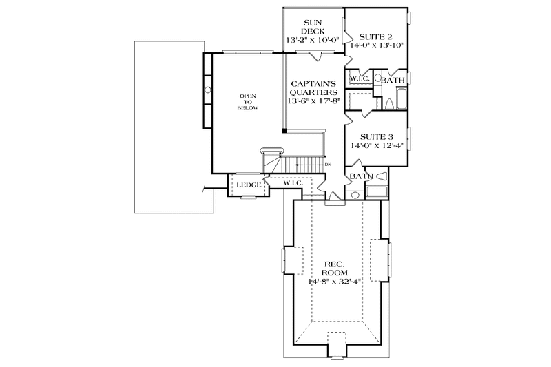 Home Plan - Floor Plan - Upper Floor for Country House Plan #453-306 - 3 bed, 3.5 bath