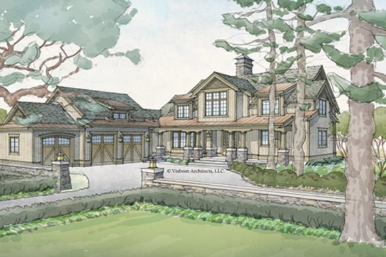 Exterior - Front Elevation 6 for Craftsman House Plan #928-260 - 4 bed, 3.5 bath