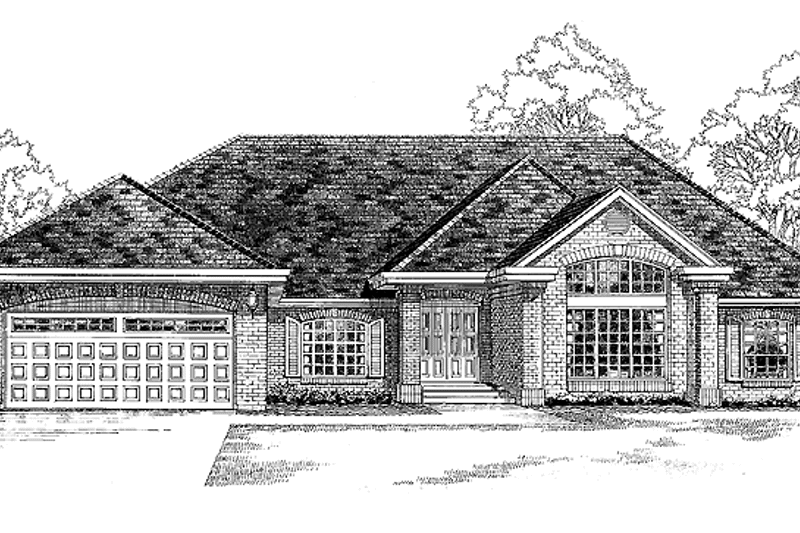Home Plan - Exterior - Front Elevation 3 for Ranch House Plan #47-848 - 4 bed, 2.5 bath