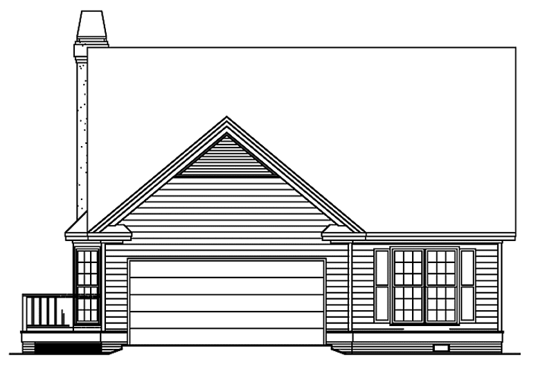 Home Plan - Exterior - Rear Elevation for Classical House Plan #929-334 - 3 bed, 2 bath