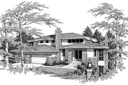 Prairie Style House Plan - 4 Beds 3.5 Baths 5560 Sq/Ft Plan #48-747 