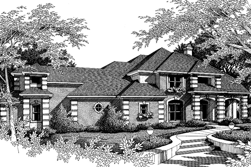 Home Plan - Exterior - Front Elevation 3 for Craftsman House Plan #952-77 - 5 bed, 3.5 bath