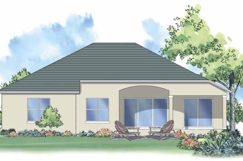 Dream House Plan - Exterior - Rear Elevation for Mediterranean House Plan #930-374 - 3 bed, 2 bath