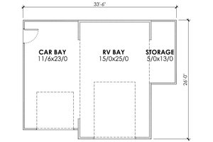 Floor Plan - Main Floor for Contemporary House Plan #1105-6, 0 bath