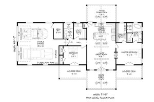 Floor Plan - Main Floor for Country House Plan #932-836 - 2 bed, 2 bath