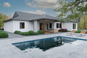 Exterior - Rear Elevation for Farmhouse House Plan #1112-16 - 4 bed, 3 bath