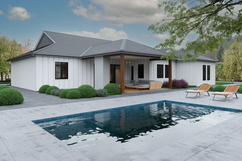 Architectural House Design - Exterior - Rear Elevation for Farmhouse House Plan #1112-16 - 4 bed, 3 bath