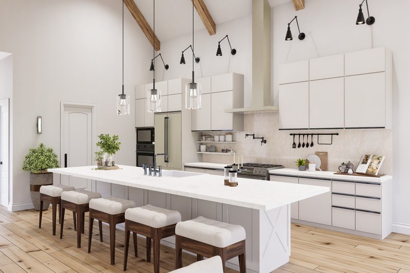 House Blueprint - Interior - Kitchen for Farmhouse House Plan #54-680 - 3 bed, 2 bath
