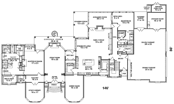 European Floor Plan - Main Floor Plan #81-413