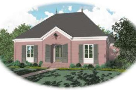 Exterior - Front Elevation for European House Plan #81-1306 - 3 bed, 3.5 bath