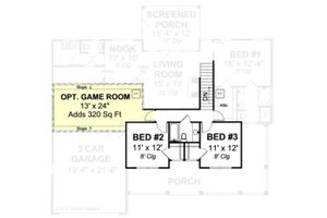 Floor Plan - Upper Floor for Country House Plan #513-2051 - 3 bed, 2.5 bath